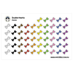 Double Mini Hearts Planner Stickers.