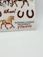 PSX Faster Horses Sticker Sheet 2001 RARE Horse Western Scrapbook NEW!