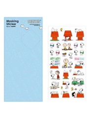 Peanuts Snoopy Masking Stickers Cute Kawaii Set Of 2 (Blue And Red) 2021 New