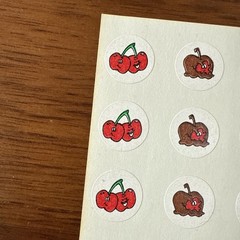 Vintage 80s CTP Matte Cherry Scratch & Sniff Sticker Sheet Rare Maxi Mini