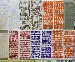 Lot of 45 Incomplete Alphabet Sticker Strips 10” & 12” Making Memories & Others