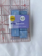 JoAnn Scrapbook Essentials 26 Piece • Light Blue Square Alpha