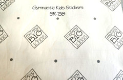 MAMBI Vintage 2001 Clear Stickers Gymnastics Gymnast 12″ NOS Retired HTF Craft