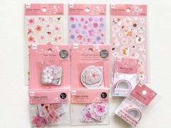 Japanese Sakura Stationery Gift Set Cherry Blossom Stickers Washi Tape Kawaii