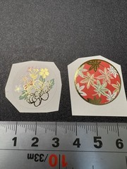 和風　シール　ステッカー 金箔　デコレーション　手紙　封筒　おしゃれ　かわいい　可愛い　上品 sticker 和風2枚＋8枚　国内　送料無料　No.2