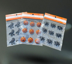 Recollections Halloween Sticker Pumpkins Spiders Black Crow Puffy Glitter Choice