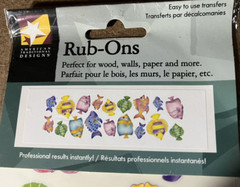 2 American Traditional Designs Rub-Ons–Shell Bright & Fun Fish–4″ x 12″–New