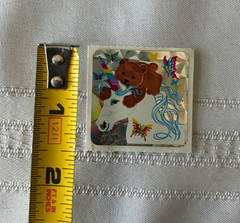 Vintage Rare Shiny Sticker Bear