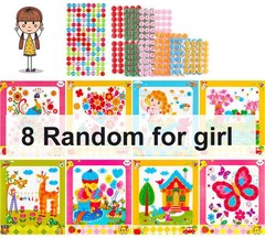 8Pcs/5pcs Kids DIY Button Stickers Drawing Toys Handmade School Art Class