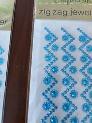 Crafters Square JEWEL BORDER STICKERS Blue Multiple Sheets Scrapbooking Crafting