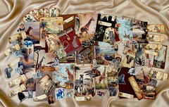 104 Pc Vintage Safari Junk Journal Kit African Wildlife Maps Tags Ephemera Set