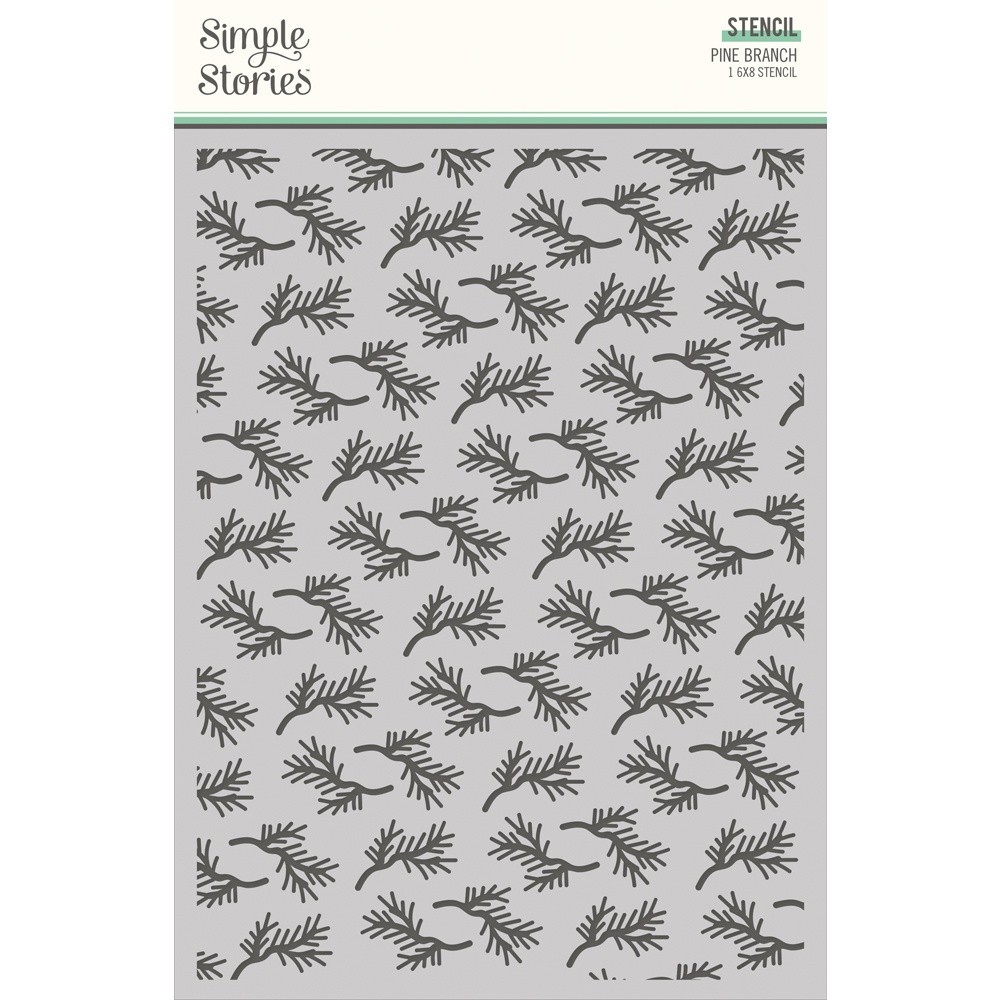 Simple Stories – 6 x 8 STENCILS – 2 PKGS – PINE BRANCH