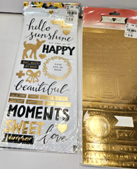 3 NEW MAGGIE HOLMES CRATE PAPER STICKER PACKS OPEN BOOK BLOOM STYLEBOARD