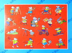 Vintage Highlights Mouse Hobbies Sticker Sheet