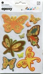 Lot of 5 Butterfly scrapbook stickers, K&Company, Sticko, Studio 112