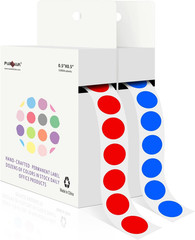 1/2 Inch round Permanent Color-Code Dot Stickers,1000 per Roll Dots Label Dispen