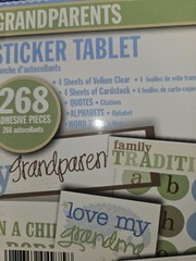 Grandparents Sticker Tablet Alphabets Vellum Quotes Words Tiles Deja views