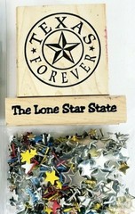 Scrapbooking Texas Paper Leather Cord Stickers Stamps Tags Brads All New