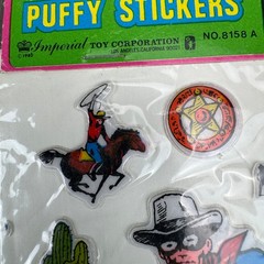 Lone Ranger Puffy Stickers #8158 A 1980 Imperial Top Corporation NEW OLD STOCK