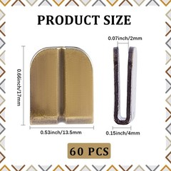 60Pcs/Box Book Edge Protectors Antique Bronze Clip Hardware Corner Covers Met…