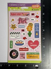 Vtg AGC Stickety-Doo-Da Stickers – Fun Girly Flirt Hearts – 1 Pack (4 Sheets)