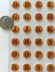 ROCKET BOY ALPHABET Dome Stickers(63pc)Daisy Hill•Round•Fall Colors•Circles••