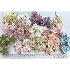 75 Special Mix 15 Colors (2″or5cm) Paper Flower Wedding Scrapbook (R40-75all/C3)