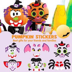 Funny Halloween Foam Stickers 18 Pack Craft Kit for Kids Party Activities