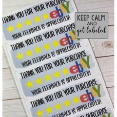 100 NEW Thank You Stickers / Labels.