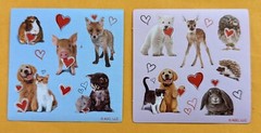 Cats And Dogs Sticker Sheet Lot of 2