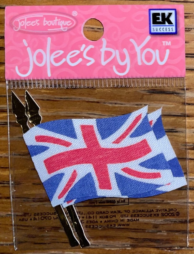 RARE Jolees Mini British Flag🇬🇧Travel Union Jack United Kingdom UK Scrapbook