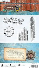 STUDIO LIGHT CLEAR ACRYLIC STAMPS -JUST LOU – TRAVEL THE WORLD