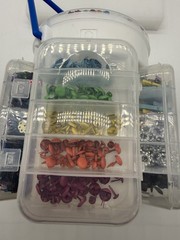 Craft Organizer Carry Case w/Sequins Pearls Rhinestones Brads Embellishments NEW