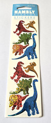 Vintage Sticker Sheet Hambly Studios Prismatic Dinosaurs NIP