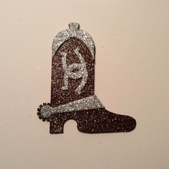 Cowboy Glitter Foam Die Cuts «You Choose» Hat, Boots, Gun, Horseshoe & Star