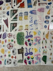Lot of 65 Strip Sheets of Creative Memories Scrapbook Stickers, Some Vintage