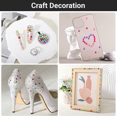 6048PCS Gem Sticker for Craft, 6Mm Adhesive Rhinestone Stickers, 12 Embellishmen