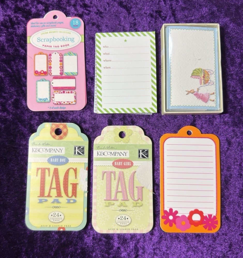 Scrapbooking Paper Lot Tag Pad Junk Journaling Ephemera Invitation Cards