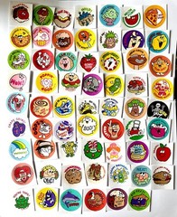 62 Retro 80s Scratch & Sniff Retro Stickers. One of Each, No duplicates