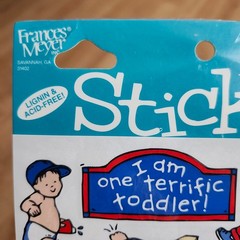Frances Meyer Vintage Toddler Boy Stickers Busy Very Busy One Terrific NOS Sheet