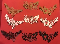 Flower Page Corners Photo Corners Accents Die Cut Embellishments 3 designs 2ea