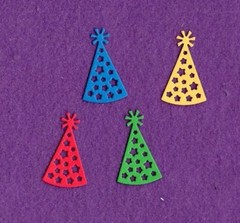PARTY HAT # 7 die cuts scrapbook cards