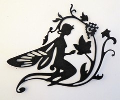 Fairies #2 Fairy Intricate Paper Die Cut Embellishments scrapbooking 9 pc Black