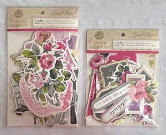 ANNA GRIFFIN «GRACE COLLECTION» Embellishmnt & Tags Lot/2 Sets 50 Pcs NIP (PA29)