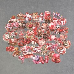 Valentine’s Day Stickers Retro Vintage Style – Set of 10 Random Stickers