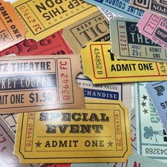 Junk Journal Tickets Ephemera for Crafting Heavy Cardstock Lot 25 mq