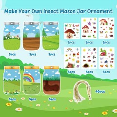 24 Sheet Insect Craft Kit with Bee Ladybug Flower Sticker