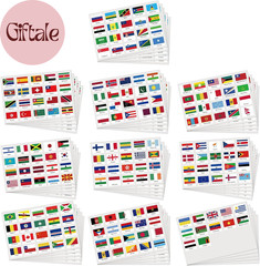 960 Pieces World Flag Stickers 192 Country Flags of the World Mini Flags Passpor