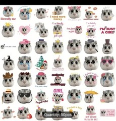 50 Cute Hamster Meme Stickers – Gerbil Guinea Pig