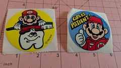 Vintage Super Mario Brothers stickers Lot Of 2 Doctor’s Dentist Office READ